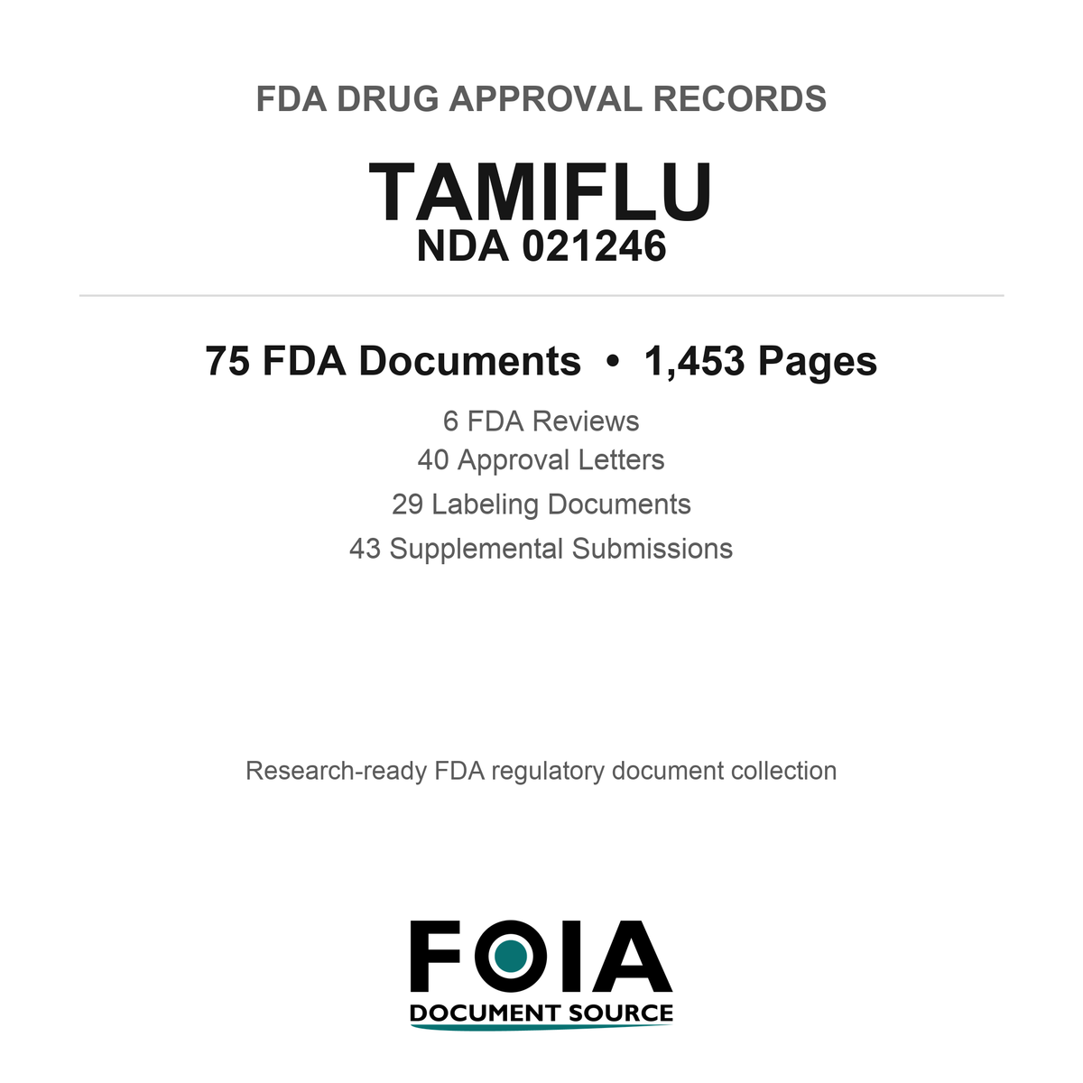 FDA TAMIFLU NDA 021246 Approval Package — Reviews & Approval Records