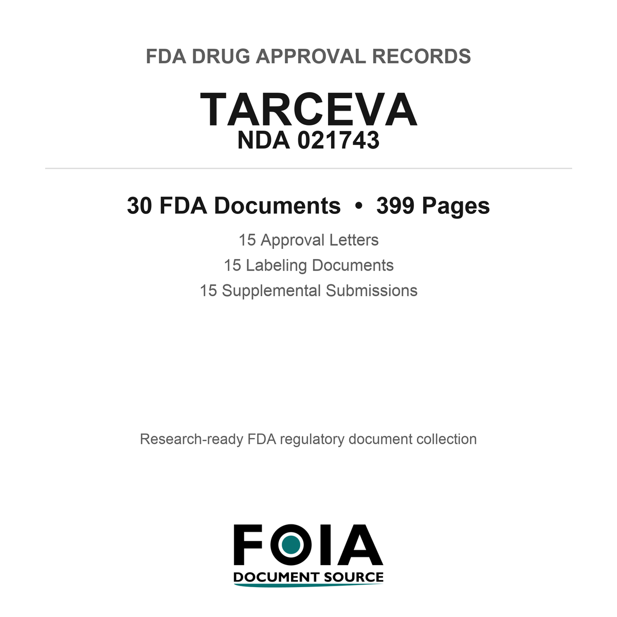 FDA TARCEVA NDA 021743 Approval Package — Approval Records & Labeling