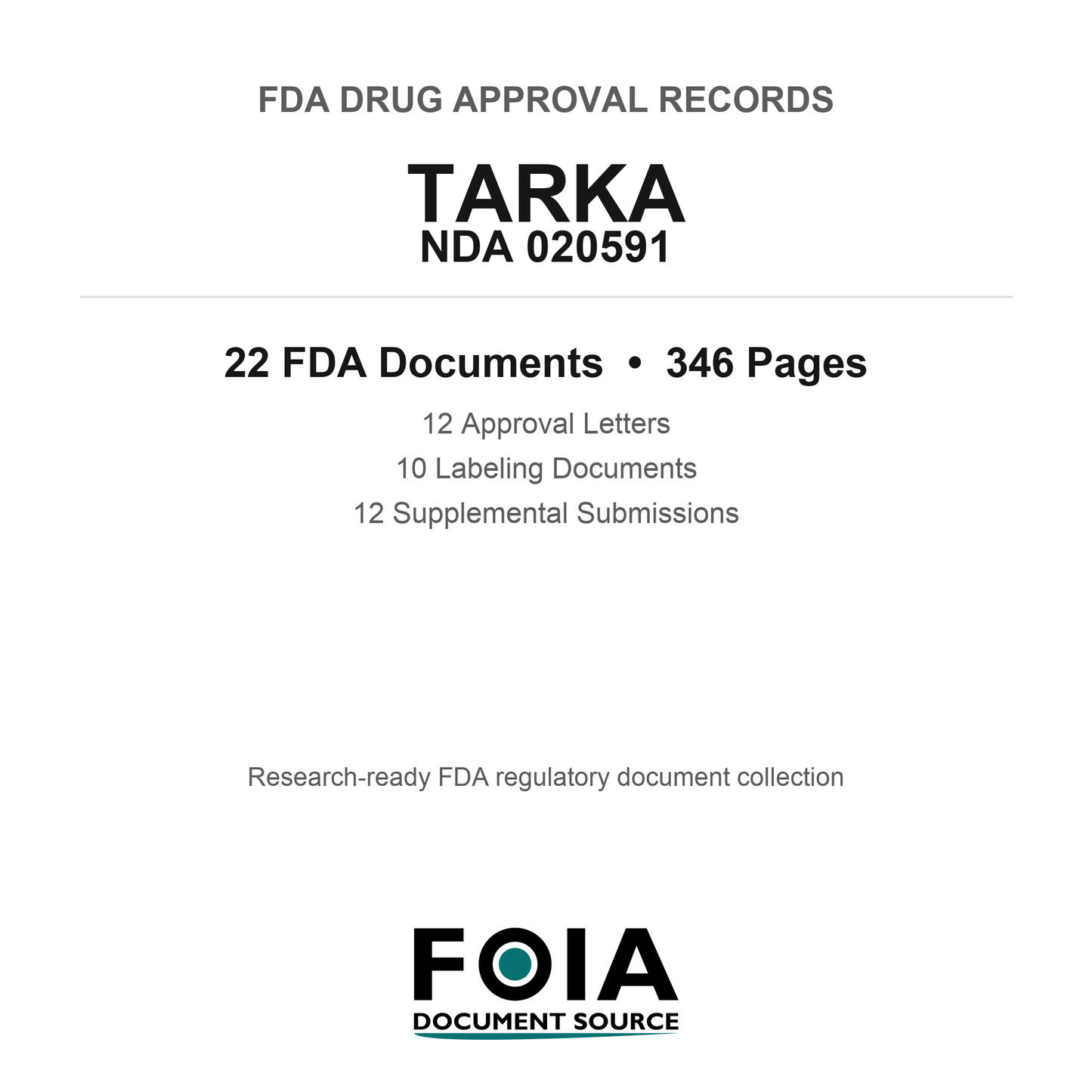 FDA TARKA NDA 020591 Approval Package — Approval Records & Labeling