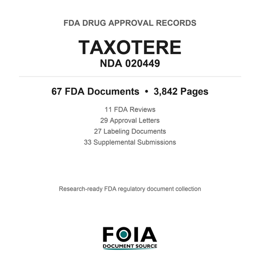 FDA TAXOTERE NDA 020449 Approval Package — Reviews & Approval Records