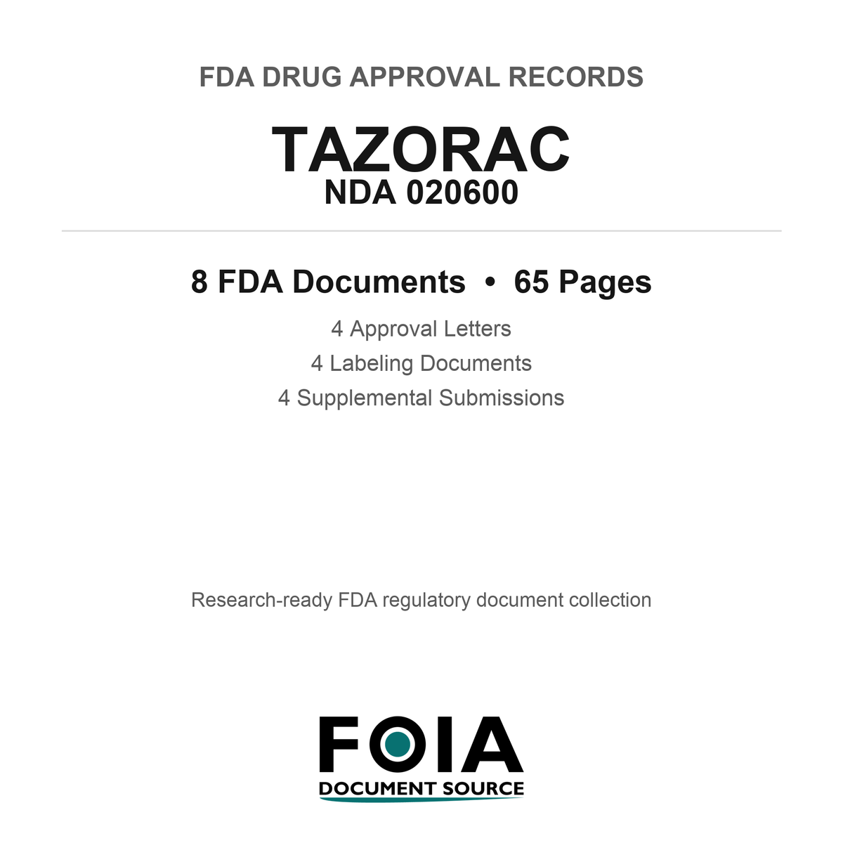 FDA TAZORAC NDA 020600 Approval Package — Approval Records & Labeling