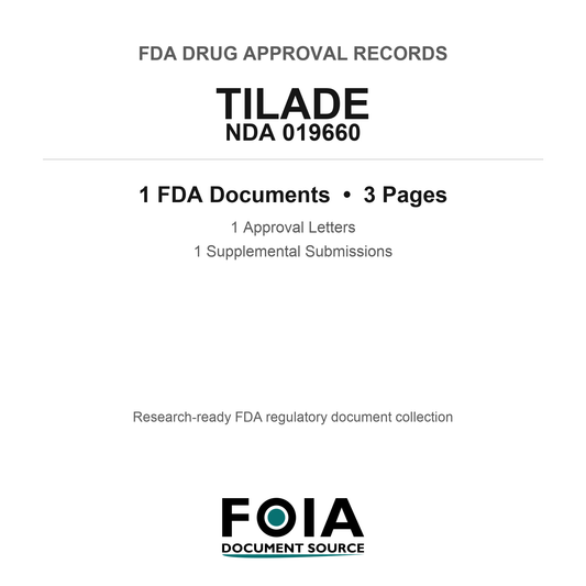 FDA TILADE NDA 019660 Approval Package — Approval Records