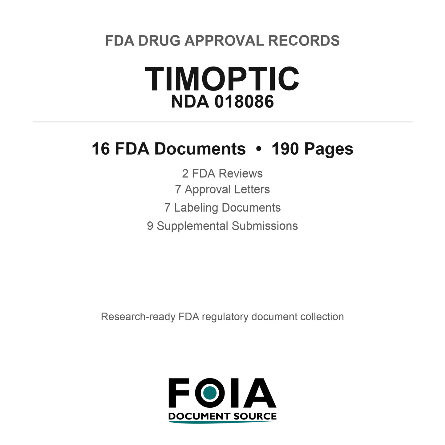 FDA TIMOPTIC NDA 018086 Approval Package — Reviews & Approval Records