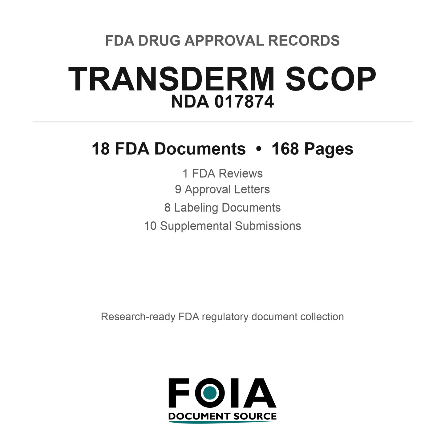 FDA TRANSDERM SCOP NDA 017874 Approval Package — Reviews & Approval Records