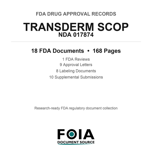 FDA TRANSDERM SCOP NDA 017874 Approval Package — Reviews & Approval Records