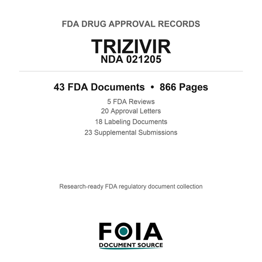 FDA TRIZIVIR NDA 021205 Approval Package — Reviews & Approval Records