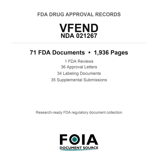 FDA VFEND NDA 021267 Approval Package — Reviews & Approval Records