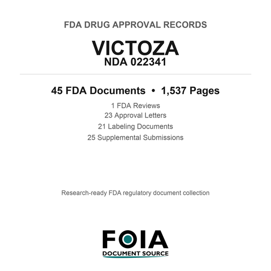 FDA VICTOZA NDA 022341 Approval Package — Reviews & Approval Records