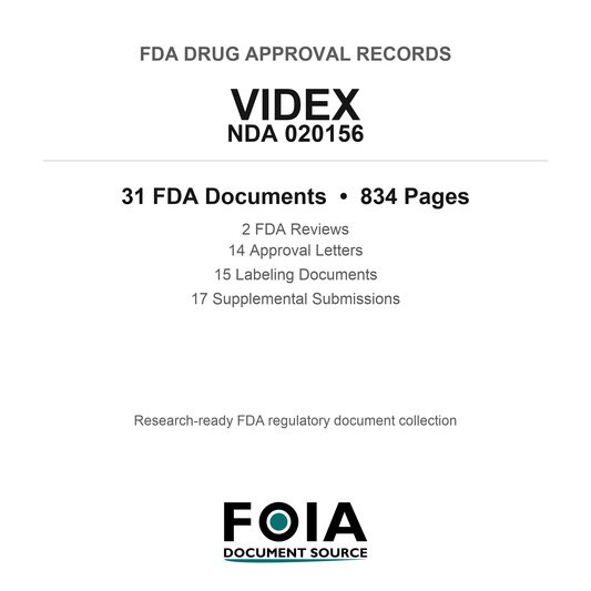 FDA VIDEX NDA 020156 Approval Package — Reviews & Approval Records