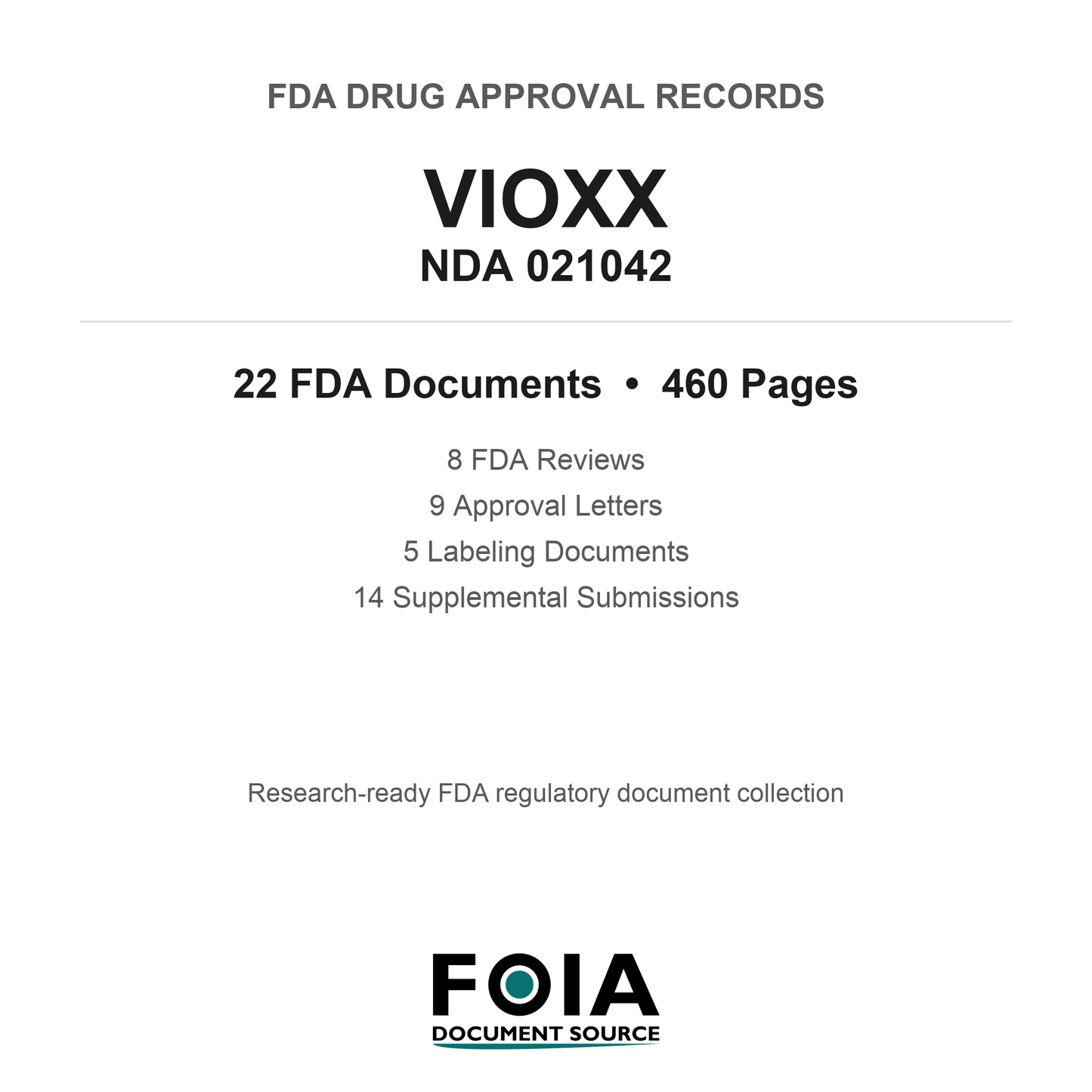 FDA VIOXX NDA 021042 Approval Package — Reviews & Approval Records