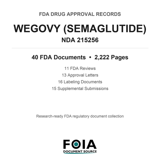 FDA Drug Approval Package, Wegovy (semaglutide), NDA 215256 — Original Approval & Supplements