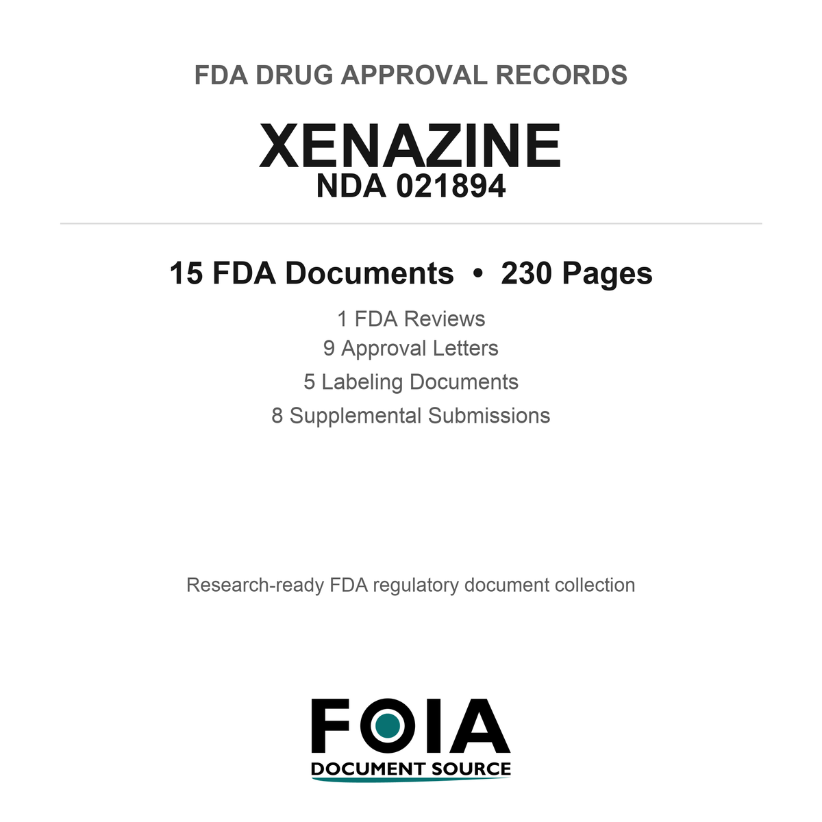 FDA XENAZINE NDA 021894 Approval Package — Reviews & Approval Records