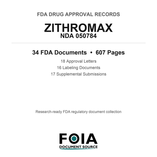 FDA ZITHROMAX NDA 050784 Approval Package — Approval Records & Labeling