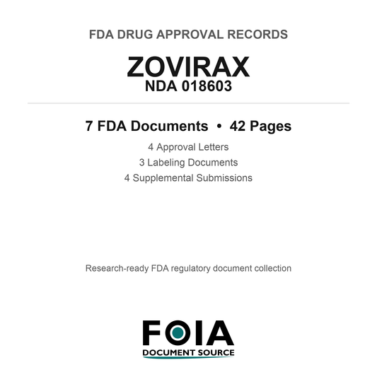 FDA ZOVIRAX NDA 018603 Approval Package — Approval Records & Labeling
