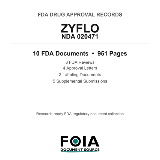 FDA ZYFLO NDA 020471 Approval Package — Reviews & Approval Records